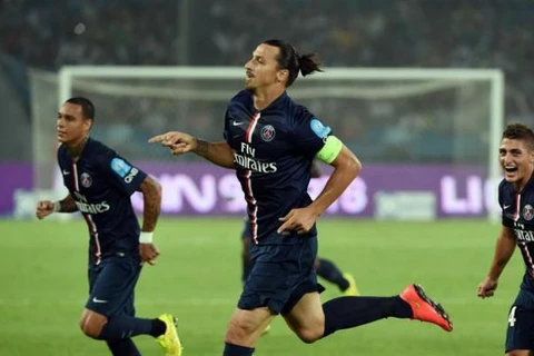 Zlatan Ibrahimovic lập cú đúp giúp PSG giành Siêu cúp Pháp