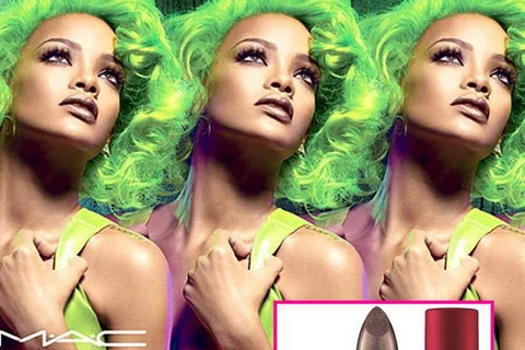 Rihanna đại diện bộ sưu tập trang điểm Viva Glam làm từ thiện