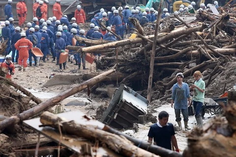 Số người thiệt mạng ở vụ lở đất tại Nhật Bản tiếp tục tăng