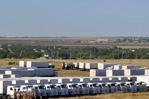 Đoàn xe cứu trợ thứ 2 của Nga lại chuẩn bị tới miền Đông Ukraine