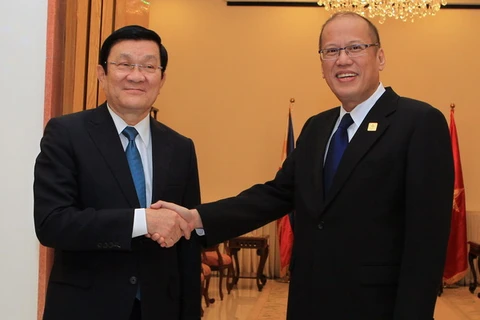 Chủ tịch nước Trương Tấn Sang gặp Tổng thống Philippines
