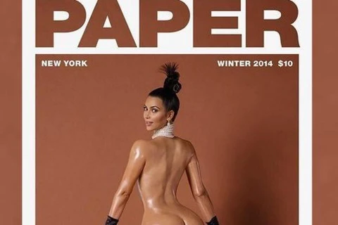 Kim Kardashian khoe trọn vẹn vòng 3 ngoại cỡ trên bìa tạp chí