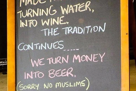 Biển hiệu 'không phục vụ người Hồi giáo' ở Australia gây tranh cãi