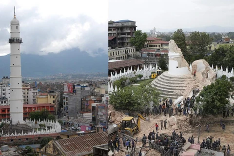 Nhiều di tích lịch sử của Nepal sụp đổ sau động đất kinh hoàng