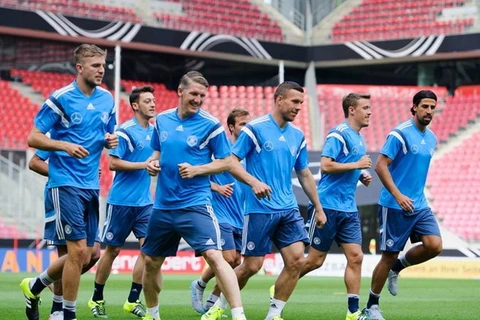 Đội tuyển Đức tập luyện trước trận giao hữu diễn ra 10/6 tại Cologne, Đức. Ảnh: nguồn Dfb.de