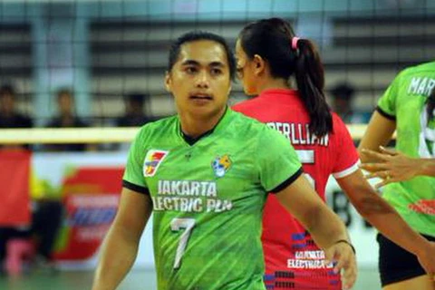 Nữ vận động viên người Indonesia Aprilla Santini Manganang. (Nguồn: straitstimes)