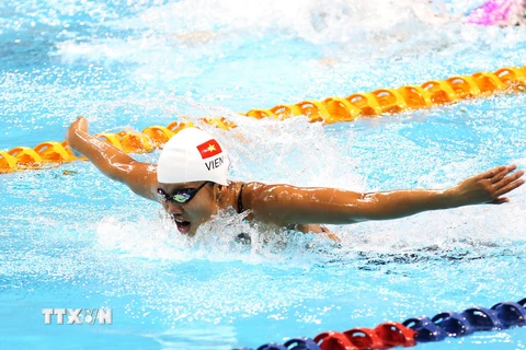 Ánh Viên giành huy chương vàng thứ 8 ở nội dung 200m bơi ếch