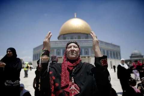 Một phụ nữ người Palestine. (Nguồn: AFP)