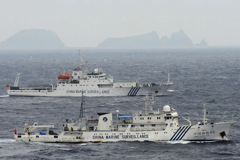 Hai tàu của Trung Quốc đi vào vùng tranh chấp. (Nguồn: Reuters)