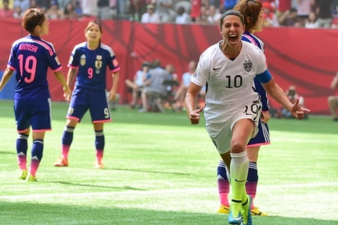 Carli Lloyd lập hat-trick mang chức vô địch về cho Mỹ. (Nguồn: Guardian)