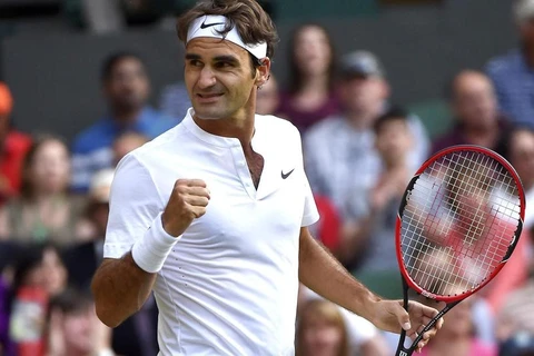 Federer lần thứ 13 vào tứ kết Wimbledon. (Nguồn: AP)