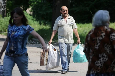 Người dân sinh sống ở Donetsk. (Nguồn: AFP)