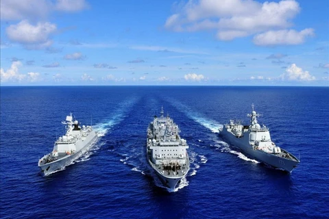 Tàu của Trung Quốc trên Biển Đông. (Nguồn: atimes.com)