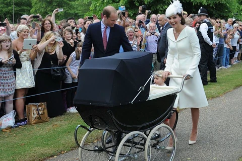 Công nương Kate Middleton trong lễ rửa tội của tiểu công chúa Charlotte. (Nguồn: Getty Images)
