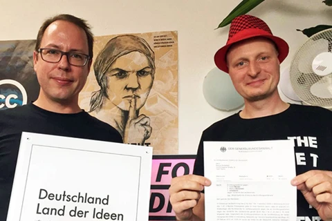 Hai nhà báo Andre Meister và Markus Beckedahl. (Nguồn: ruhrbarone.de)