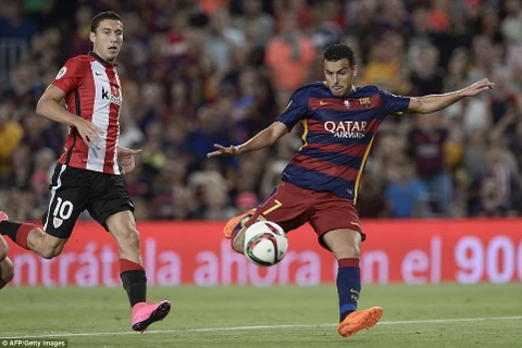 Trận gặp Bilbao là trận cuối của Pedro cho Barcelona. (Nguồn: AFP/Getty Images)