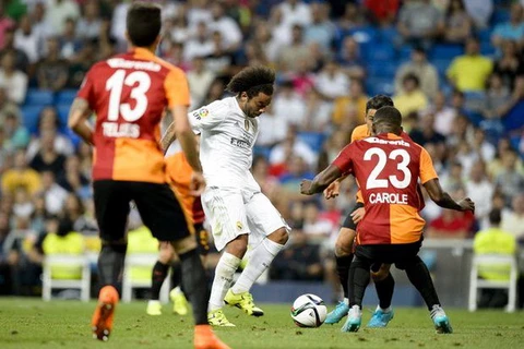 Marcelo có màn solo tuyệt vời trước hàng thủ Galatasaray. (Nguồn: Getty Images)
