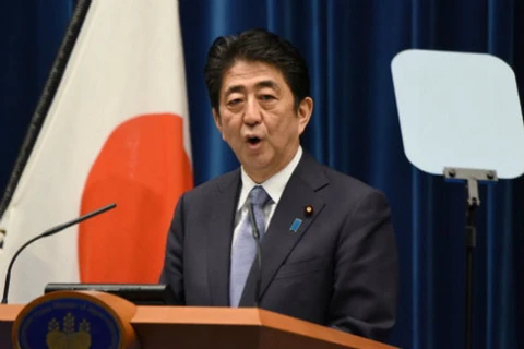 Thủ tướng Nhật Bản Abe phát biểu hôm 14/8. (Nguồn: AFP/Getty Images)