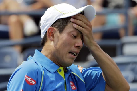 Đương kim á quân US Open Kei Nishikori phải dừng bước sớm. (Nguồn: AP)
