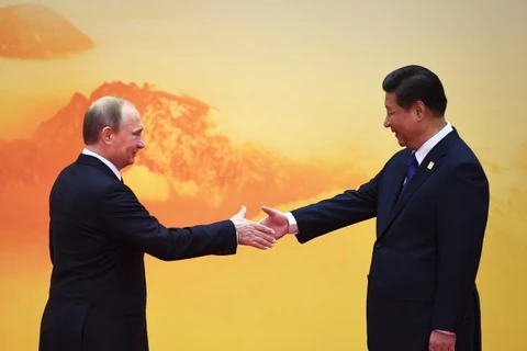 Chủ tịch nước Trung Quốc Tập Cận Bình và Tổng thống Nga Vladimir Putin. (Nguồn: AFP/Getty Images)