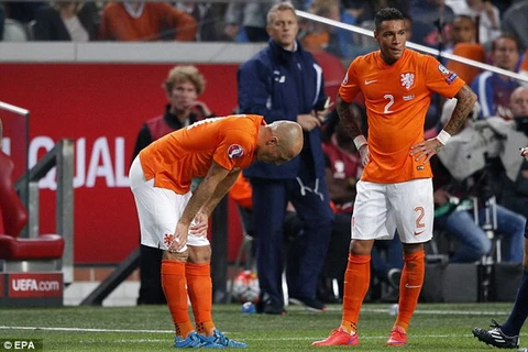 Hà Lan đã để thua trận thứ 3 tại vòng loại EURO 2016. (Nguồn: EPA)