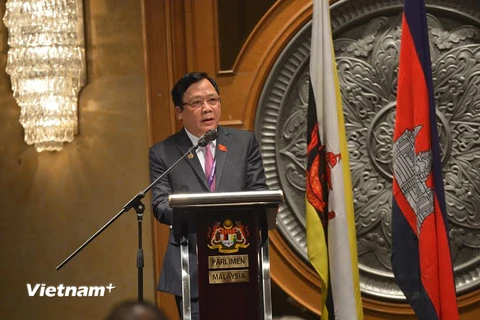 Phó Chủ tịch Quốc hội Huỳnh Ngọc Sơn phát biểu tại Phiên toàn thể thứ nhất AIPA-36 tại Malaysia. (Ảnh: Kim Dung-Chí Giáp/Vietnam+)