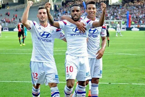 Các cầu thủ của CLB Lyon. (Nguồn: AP)