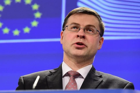 Phó Chủ tịch EC Valdis Dombrovskis., (Nguồn: AFP)