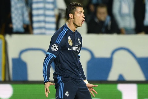 Ronaldo đã san bằng kỷ lục của Raul. (Nguồn: AFP/Getty Images)