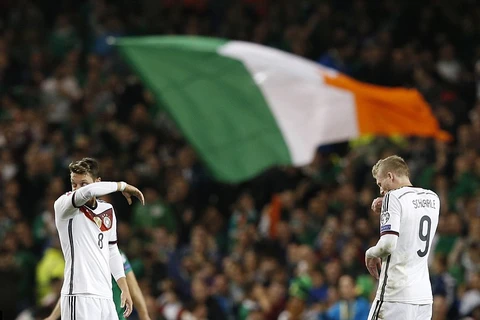 Tuyển Đức bất ngờ để thua Ireland. (Nguồn: Reuters)