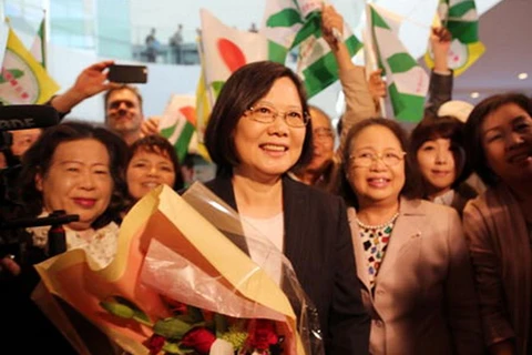 Thủ lĩnh Đảng Dân Tiến Đài Loan (DPP) đối lập, bà Thái Anh Văn tại Tokyo. (Nguồn: CNA) 