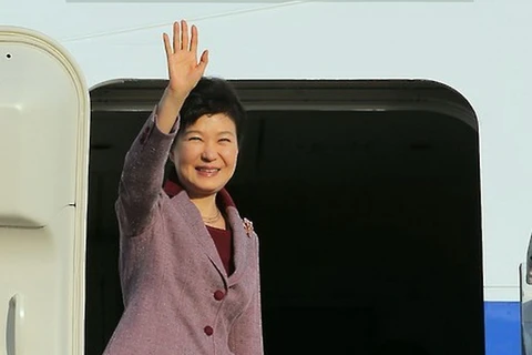 Tổng thống Hàn Quốc Park Geun-hye đã đến Mỹ. (Nguồn: Yonhap)