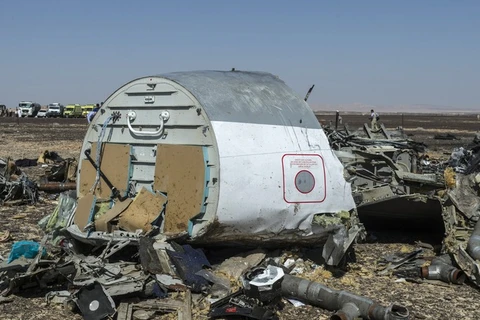 Hiện trường vụ máy bay Nga rơi. (Nguồn: Getty Images)