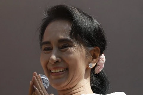Thủ lĩnh Đảng Liên đoàn quốc gia vì dân chủ (NLD) đối lập, bà Aung San Suu Kyi. (Nguồn: Rueters)