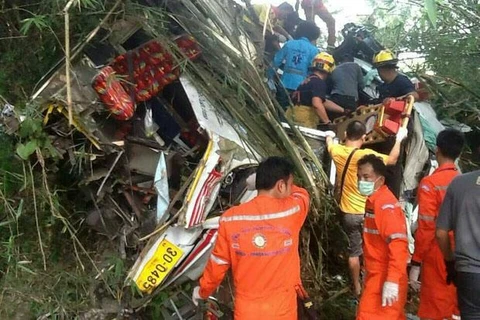Hiện trường vụ tai nạn. (Nguồn: bangkokpost)
