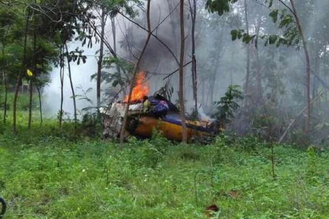 Máy bay chiến đấu T-50 Golden Eagle bị rơi. (Nguồn: cnnindonesia)