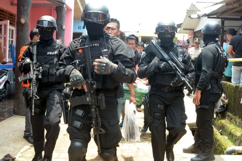 Lực lượng chống khủng bố ở Indonesia. (Nguồn: Reuters)