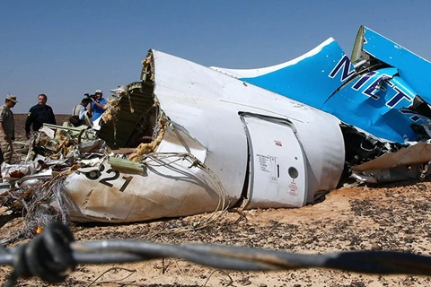 Hiện trường vụ khủng bố máy bay Nga Airbus A321. (Nguồn: sputnik)