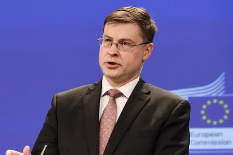 Phó Chủ tịch Ủy ban châu Âu (EC) Valdis Dombrovskis. (Nguồn: AP)