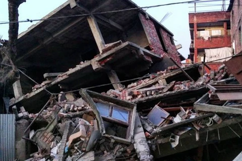 Hiện trường vụ động đất. (Nguồn: AFP/Getty Images)