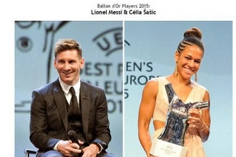 Messi và Celia Sasic giành danh hiệu của năm 2015?
