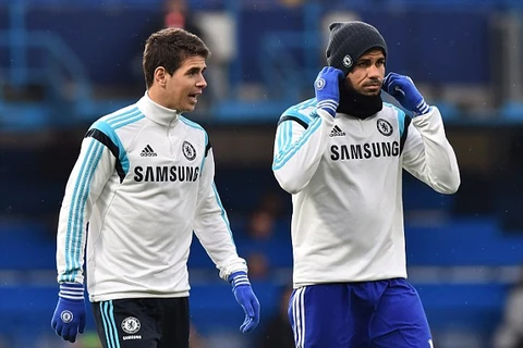 Oscar và Diego Costa. (Nguồn: AFP/Getty Images)