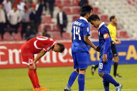 U23 Thái Lan (áo xanh) bị loại dù đã cầm hòa U23 Triều Tiên. (Nguồn: Siamsport)