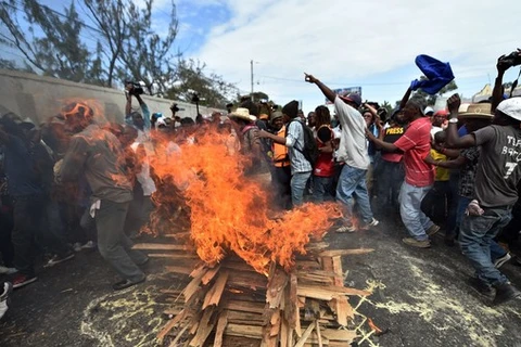 Người dân Haiti biểu tình. (Nguồn: ft.com)