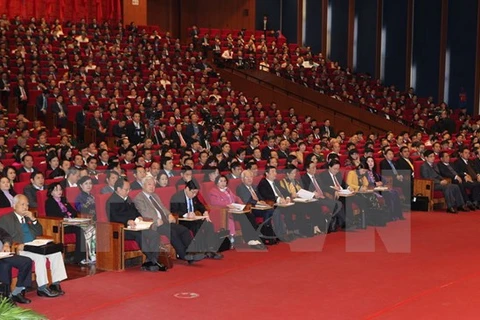 Các đại biểu tham dự Đại hội Đảng toàn quốc lần thứ 12. (Ảnh: TTXVN)