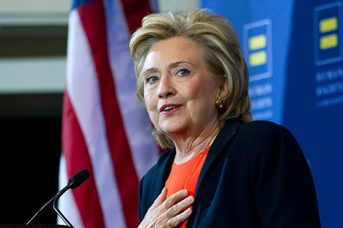 Cựu Ngoại trưởng Hillary Clinton tạm dẫn đầu cuộc đua bên phía Đảng Dân chủ. (Nguồn: AP)