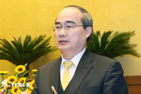 Chủ tịch Ủy ban Trung ương MTTQ Việt Nam Nguyễn Thiện Nhân. (Ảnh: Nhan Sáng/TTXVN)