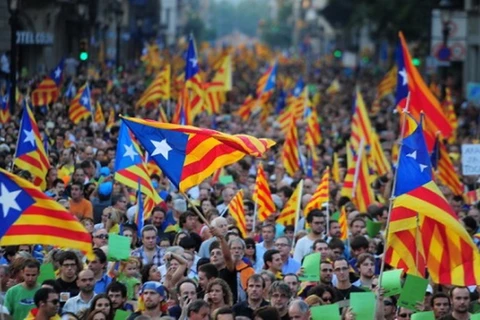 Người dân vùng Catalonia. (Nguồn: AFP)