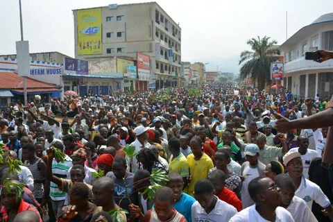 Người dân Burundi biểu tình phản đối chính phủ. (Nguồn: AFP)