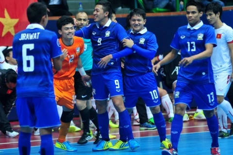 Suphawut Thueanklang (số 9) giúp Thái Lan giành chiến thắng. (Nguồn: AFC)